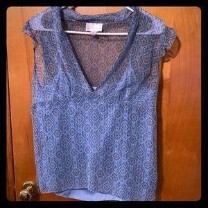 Loft blouse- sheer with inner camisole- M